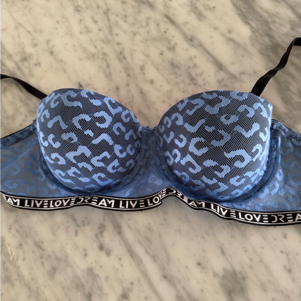 Aeropostale Blue and Black Underwire Bra 34B - Picture 2 of 6